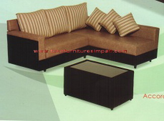 sofa l sudut, sofa accord